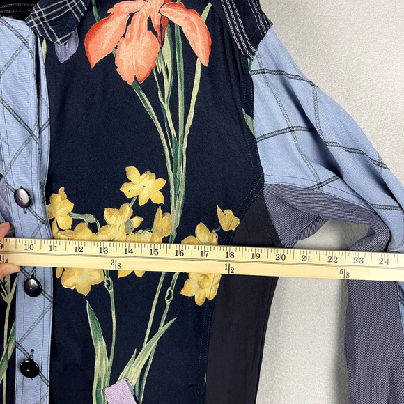 Carole Little Jacket Womens 14W Floral Mixed Print Media Art to Wear Artsy - Picture 10 of 16